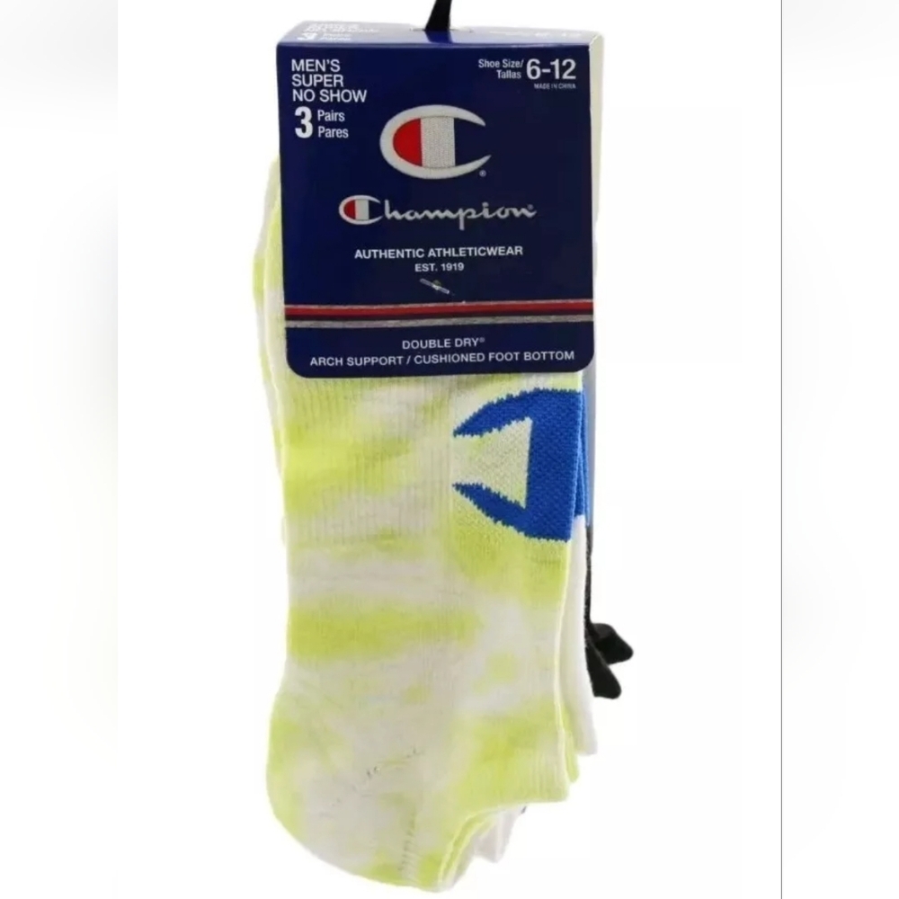3pk mens no show socks champion